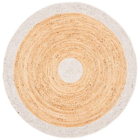 Safavieh 4 x 6 ft. Braided Contemporary Oval Rug Beige & Natural BRD910B-4OV